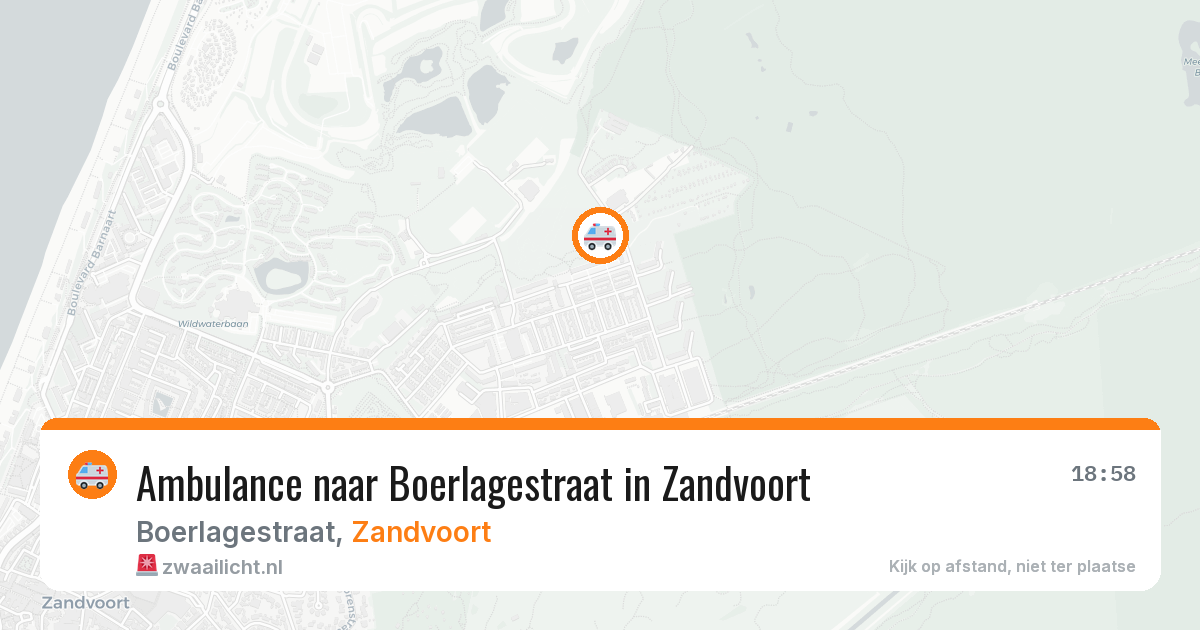 Ambulance naar Boerlagestraat in Zandvoort — 2 jul 2026