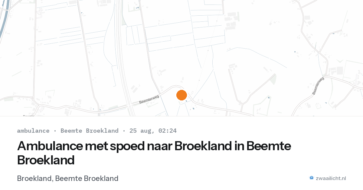 Ambulance met spoed naar Broekland in Beemte Broekland — 25 aug 2026