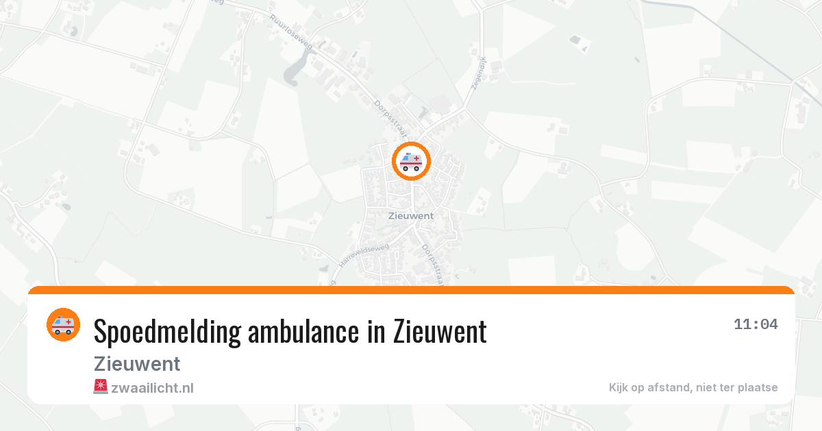 Spoedmelding ambulance in Zieuwent — 11 jun 2026