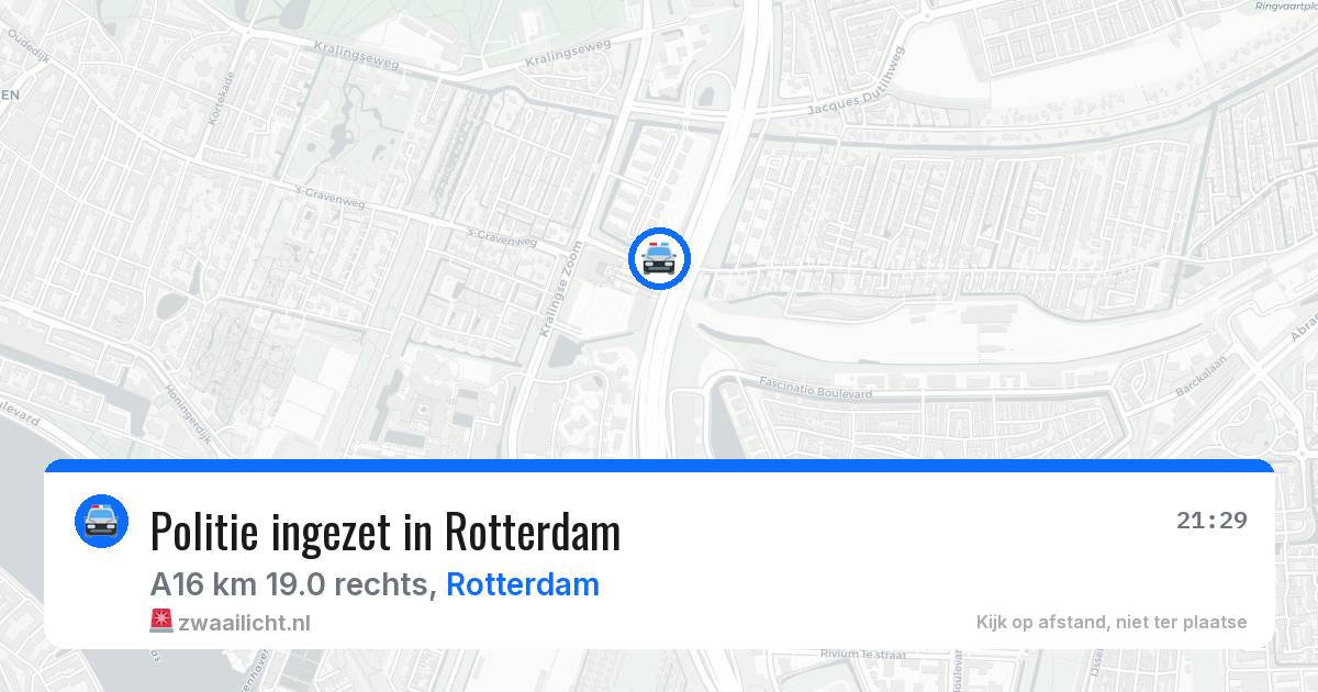 Politie ingezet in Rotterdam — 13 aug 2026 | 🚨 Zwaailicht.nl