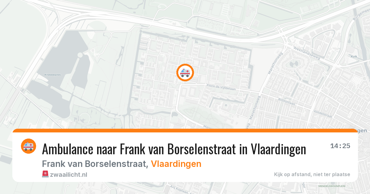 Ambulance naar Frank van Borselenstraat in Vlaardingen — 11 aug 2026