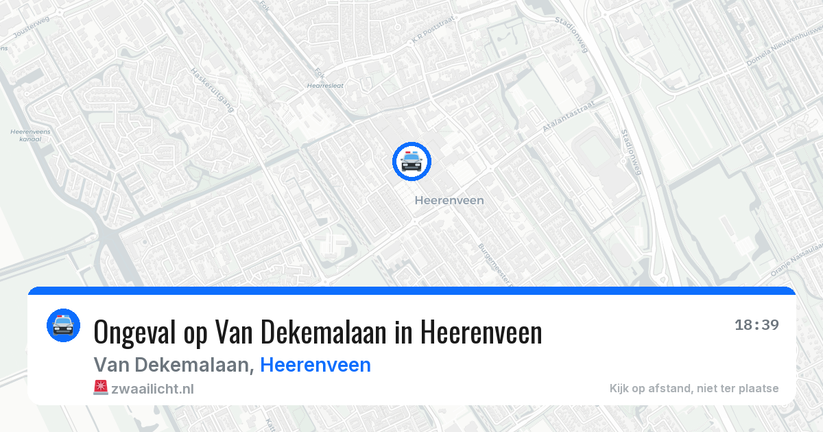 Ongeval op Van Dekemalaan in Heerenveen — 20 jun 2026