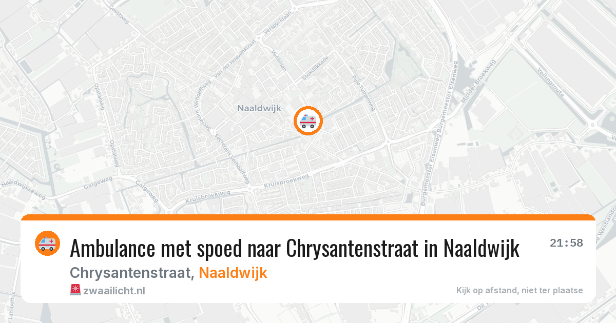 Ambulance met spoed naar Chrysantenstraat in Naaldwijk — 27 jun 2026