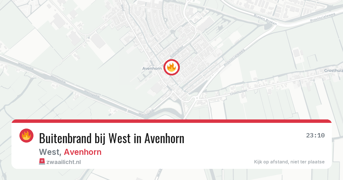 Buitenbrand bij West in Avenhorn — 27 jun 2026