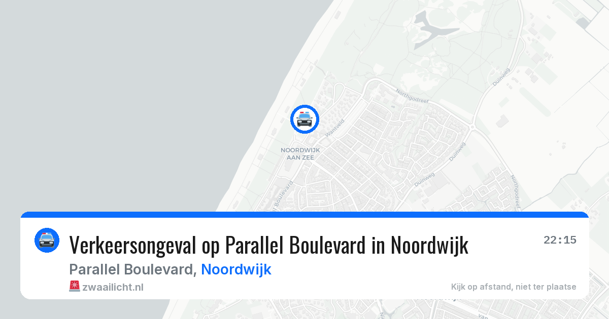 Verkeersongeval op Parallel Boulevard in Noordwijk — 26 jun 2026