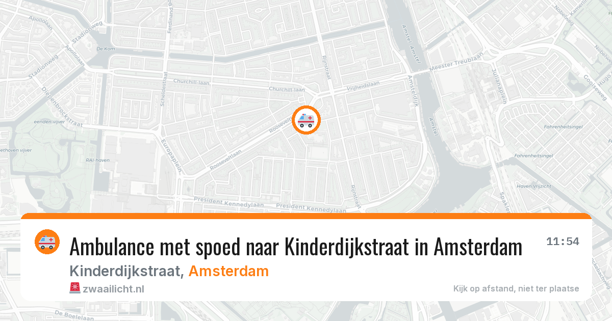 Ambulance met spoed naar Kinderdijkstraat in Amsterdam — 7 apr 2026