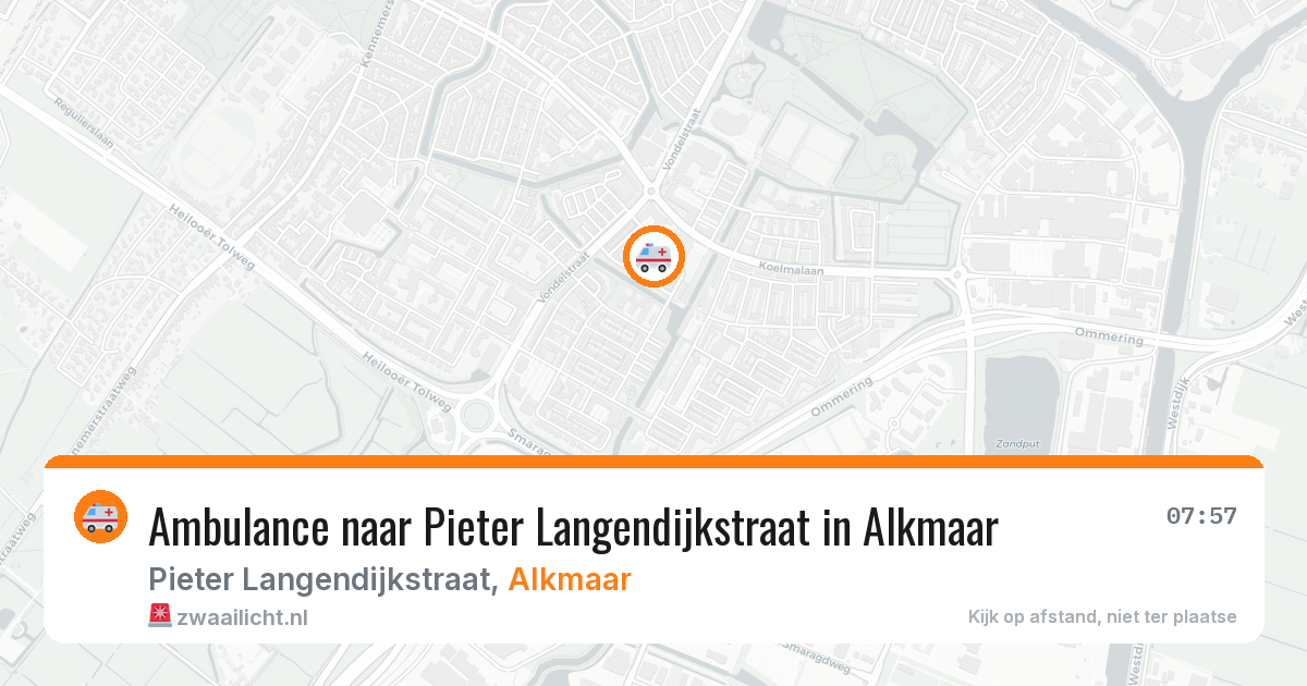 Ambulance naar Pieter Langendijkstraat in Alkmaar — 9 mei 2026