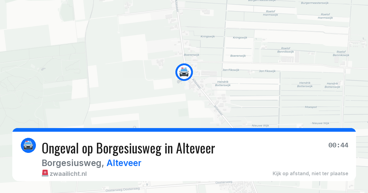 Ongeval op Borgesiusweg in Alteveer — 25 jun 2026