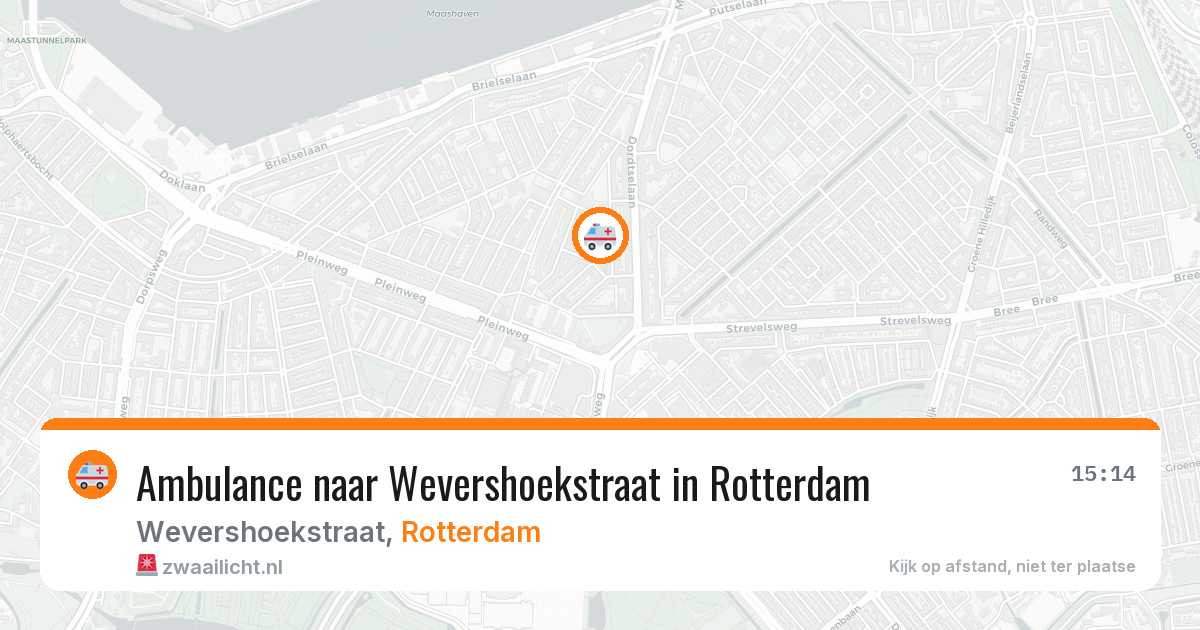 Ambulance naar Wevershoekstraat in Rotterdam — 5 jun 2026