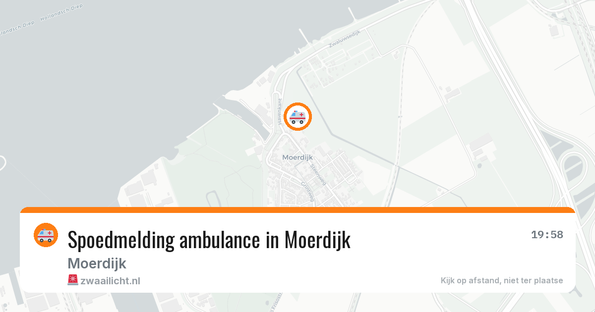Spoedmelding ambulance in Moerdijk — 29 jan 2026