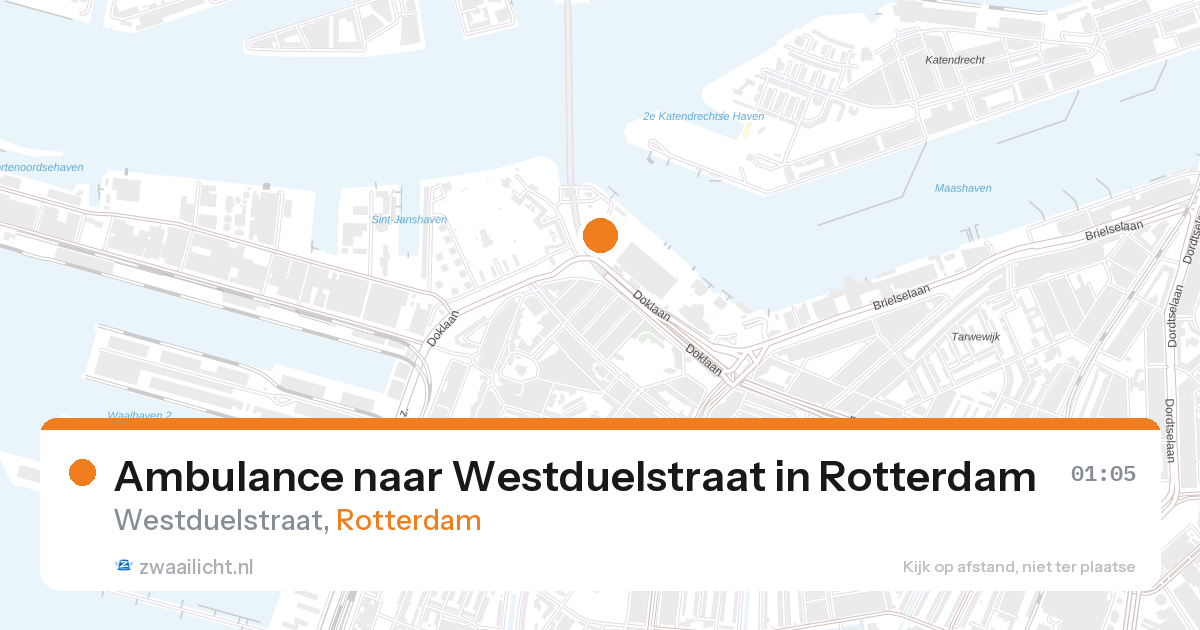 Ambulance naar Westduelstraat in Rotterdam — 27 aug 2026