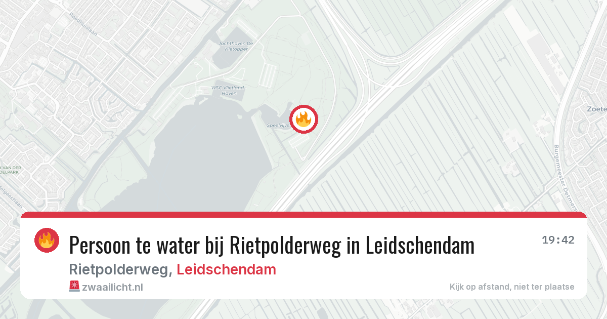 Persoon te water bij Rietpolderweg in Leidschendam — 8 mrt 2026