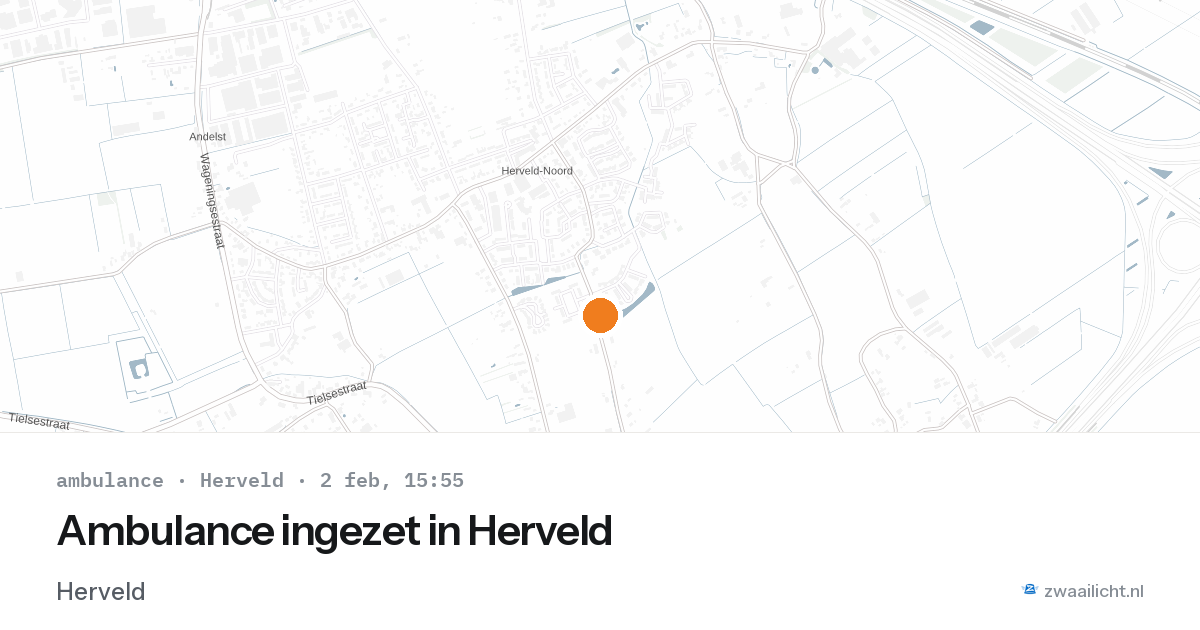 Ambulance ingezet in Herveld — 2 feb 2026