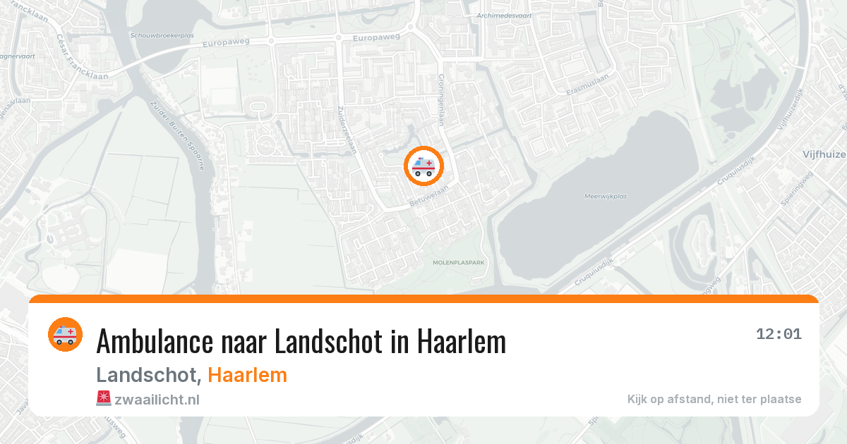 Ambulance naar Landschot in Haarlem — 4 apr 2026