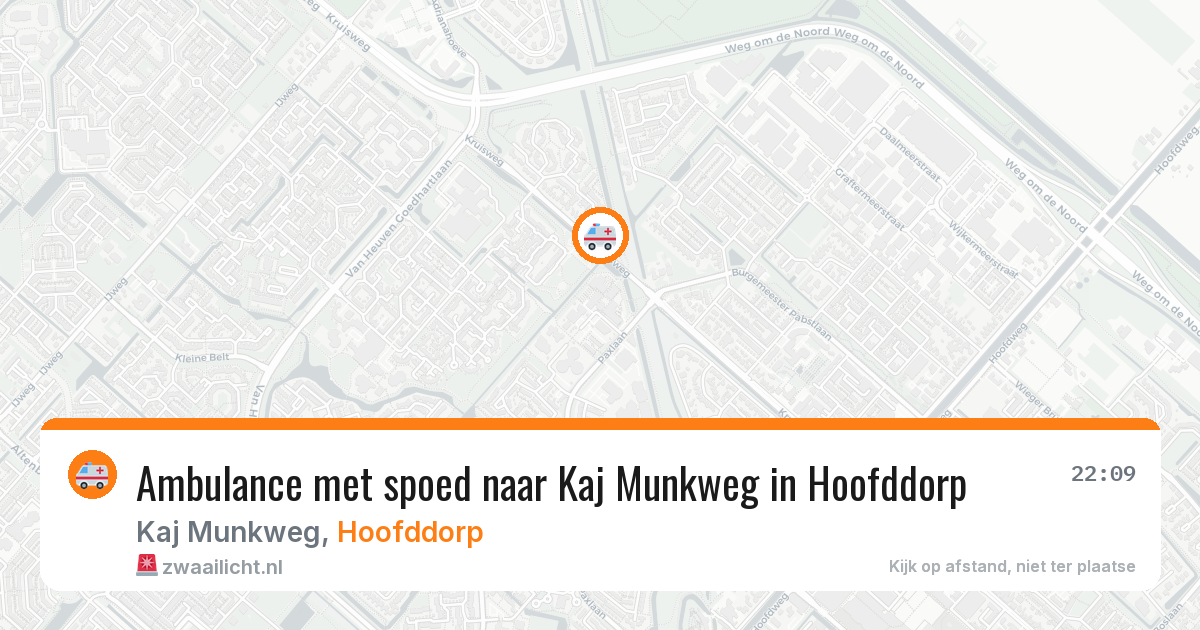 Ambulance met spoed naar Kaj Munkweg in Hoofddorp — 12 feb 2026