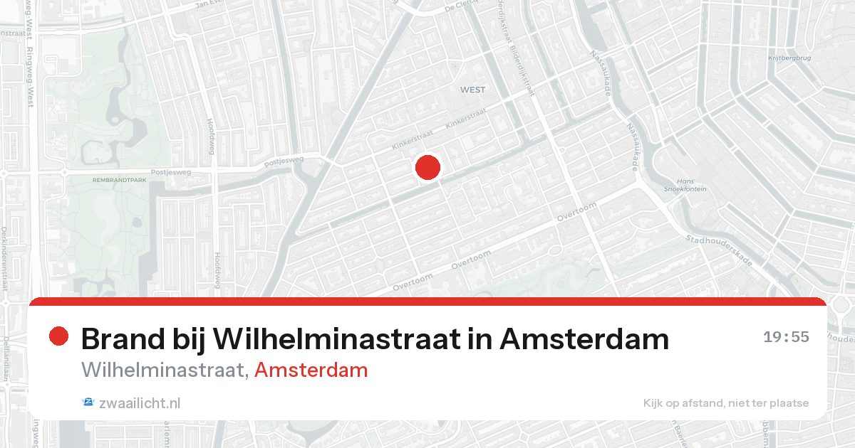 Brand bij Wilhelminastraat in Amsterdam — 17 jun 2026