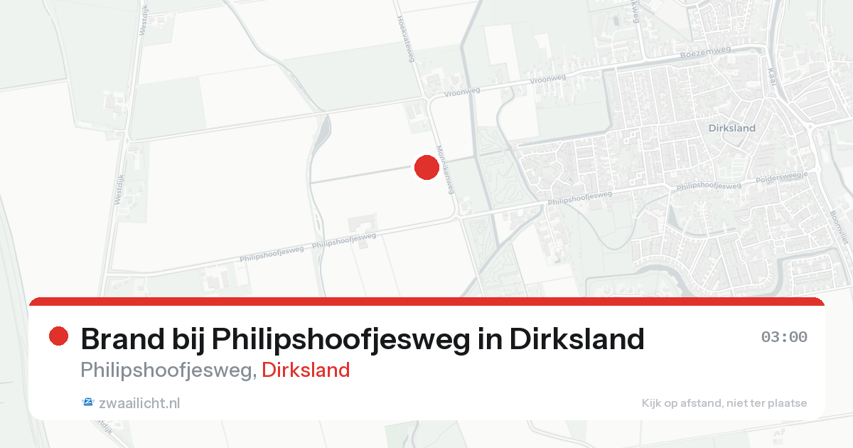 Brand bij Philipshoofjesweg in Dirksland — 22 aug 2026