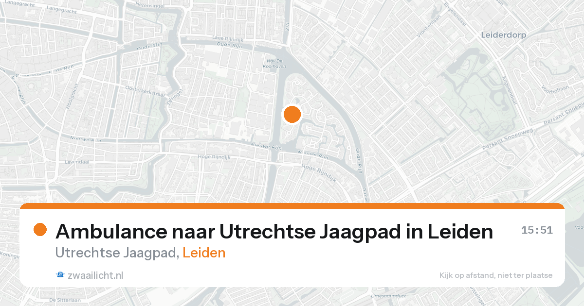 Ambulance naar Utrechtse Jaagpad in Leiden — 23 aug 2026