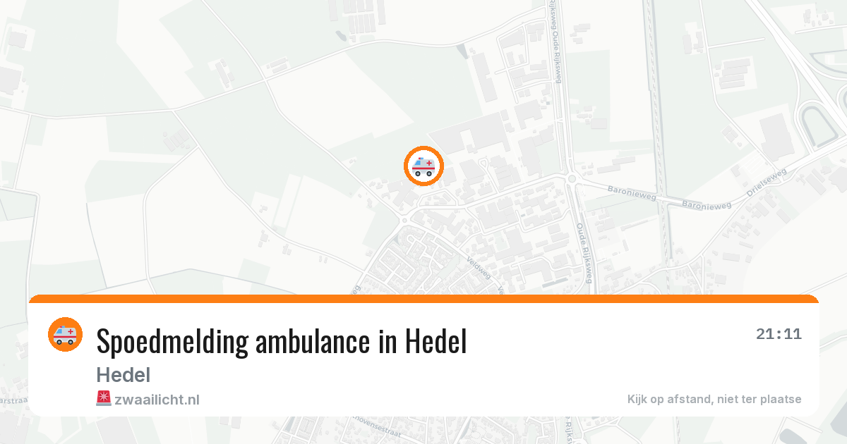Spoedmelding ambulance in Hedel — 12 aug 2026