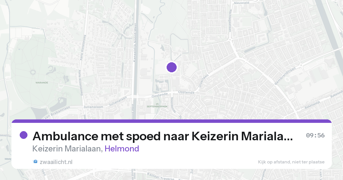 Ambulance met spoed naar Keizerin Marialaan in Helmond — 17 aug 2026