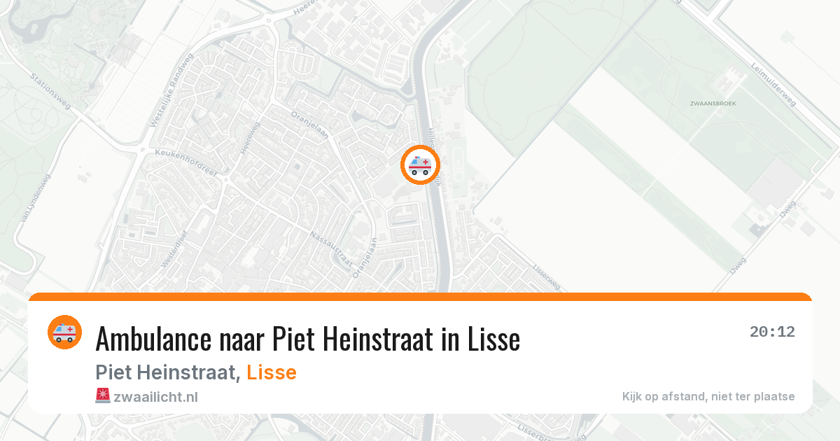 Ambulance naar Piet Heinstraat in Lisse — 19 jul 2026