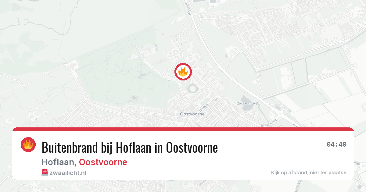 Buitenbrand bij Hoflaan in Oostvoorne — 25 mrt 2026
