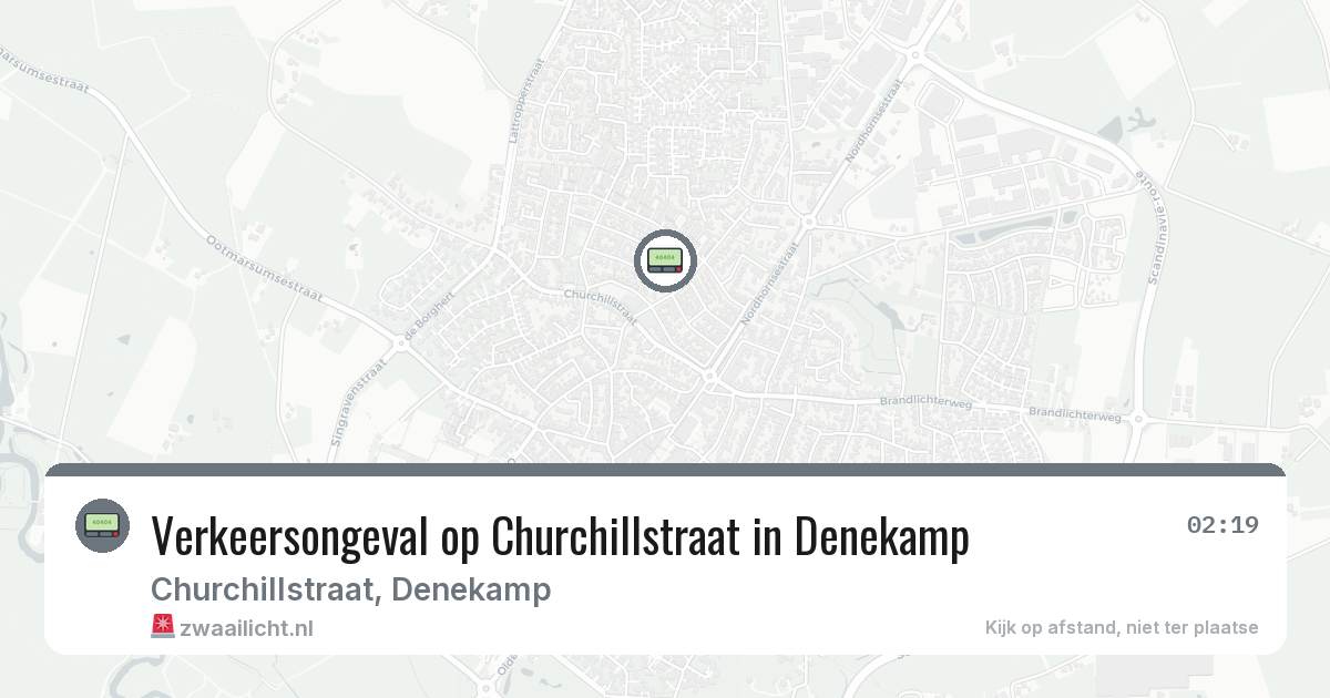 Verkeersongeval op Churchillstraat in Denekamp — 17 jul 2026
