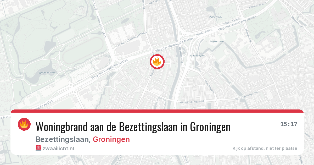 Woningbrand aan de Bezettingslaan in Groningen — 6 mei 2026
