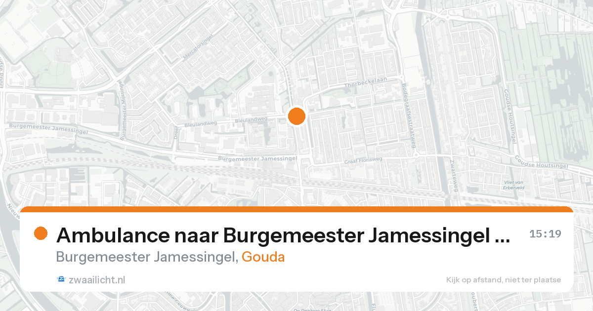 Ambulance naar Burgemeester Jamessingel in Gouda — 12 mei 2026