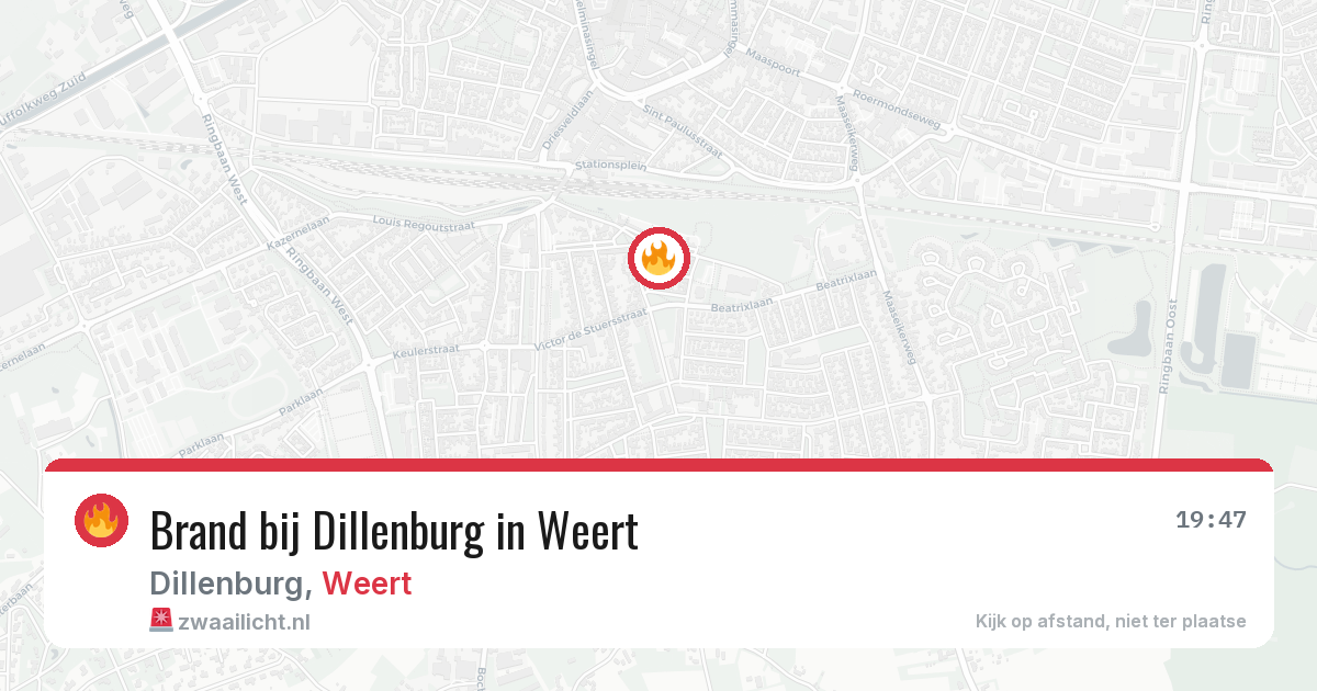 Brand bij Dillenburg in Weert — 23 mei 2026