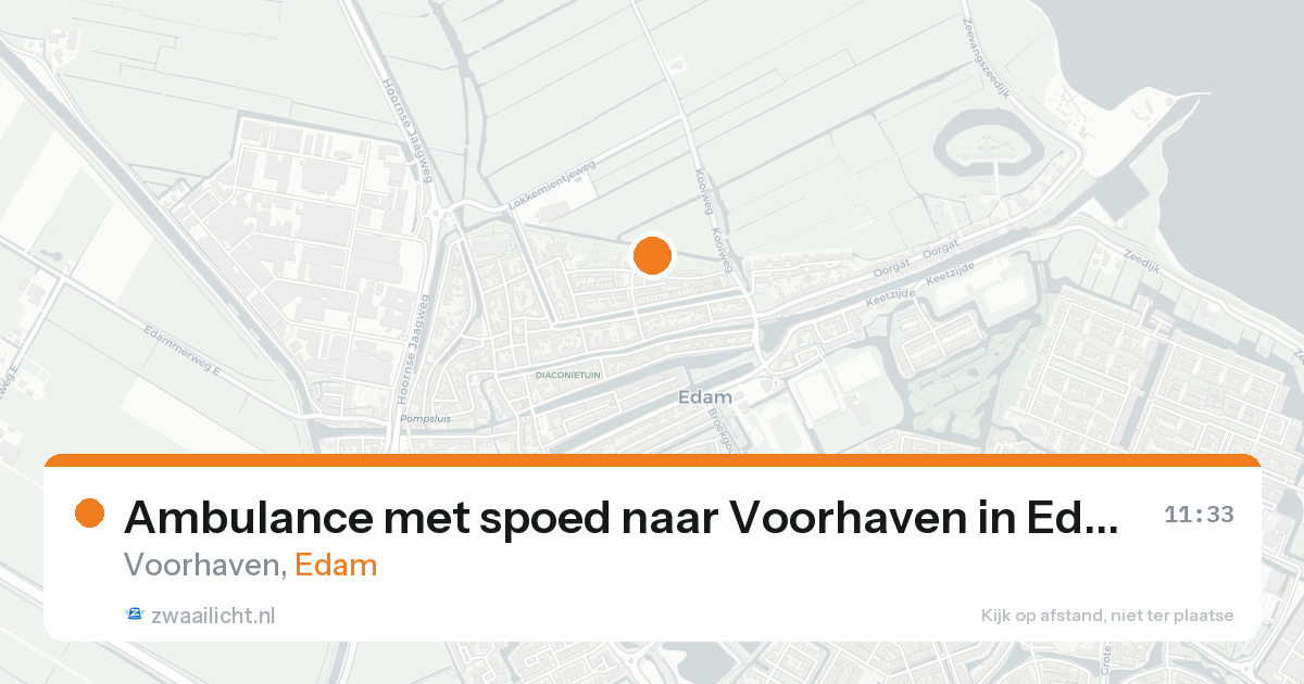 Ambulance met spoed naar Voorhaven in Edam — 17 mei 2026