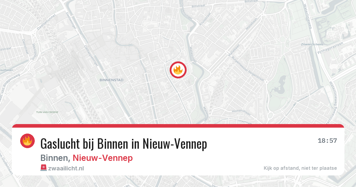 Gaslucht bij Binnen in Nieuw-Vennep — 16 jan 2026