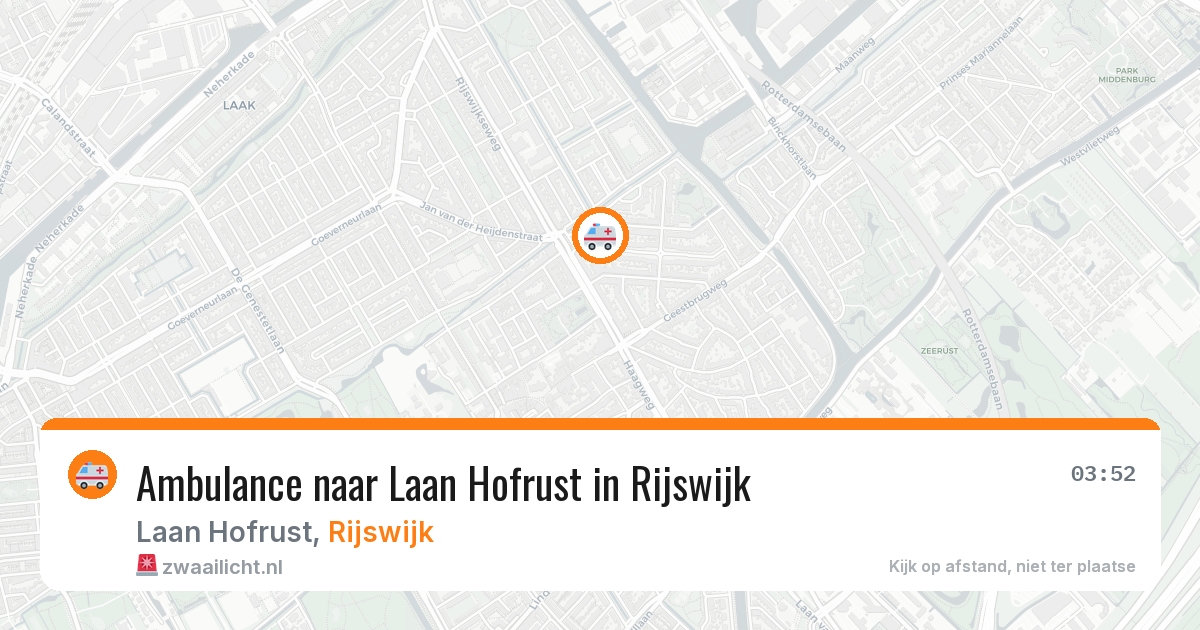Ambulance naar Laan Hofrust in Rijswijk — 22 apr 2026