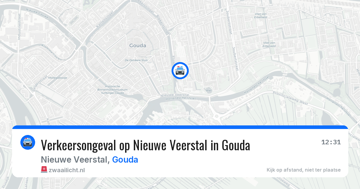Verkeersongeval op Nieuwe Veerstal in Gouda — 11 jun 2026