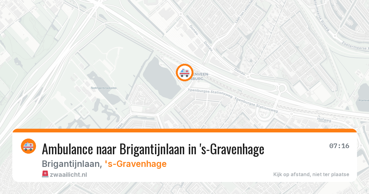 Ambulance naar Brigantijnlaan in 's-Gravenhage — 15 mrt 2026