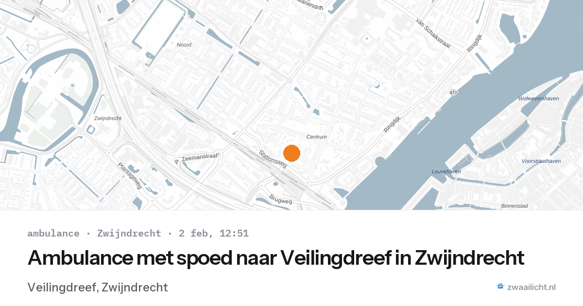 Ambulance met spoed naar Veilingdreef in Zwijndrecht — 2 feb 2026