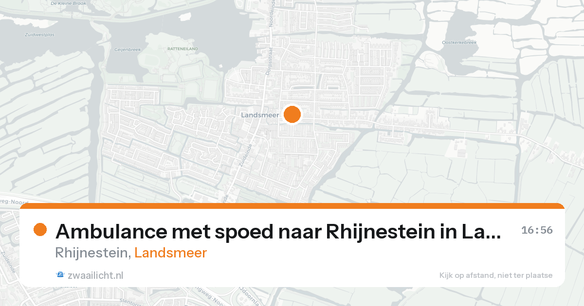 Ambulance met spoed naar Rhijnestein in Landsmeer — 18 aug 2026