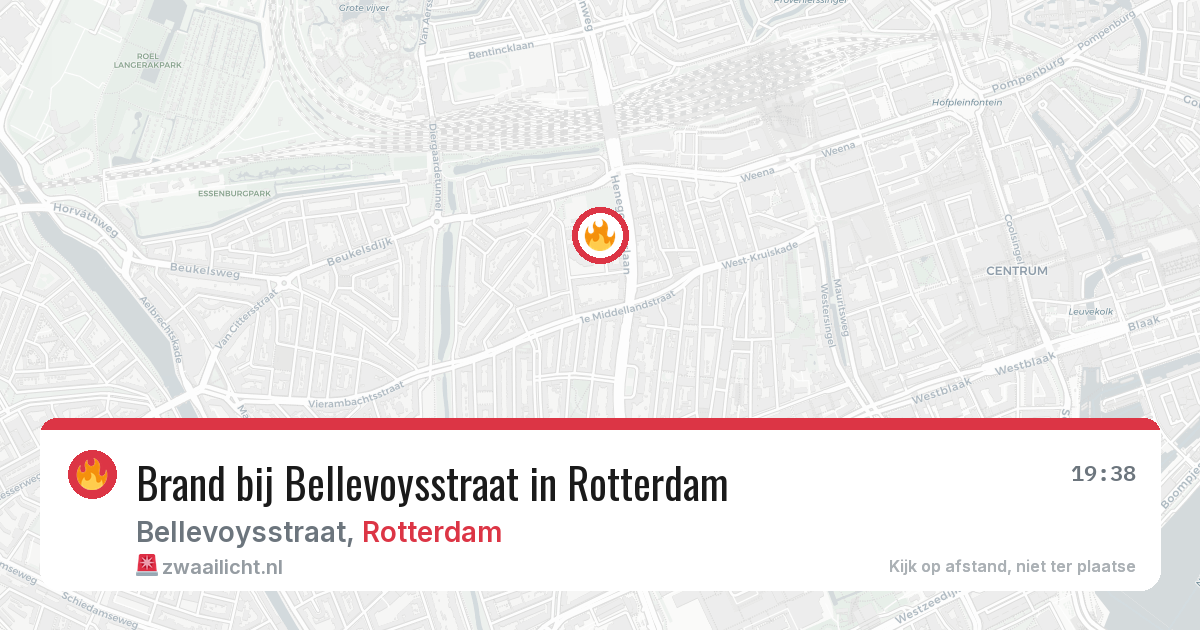 Brand bij Bellevoysstraat in Rotterdam — 11 apr 2026
