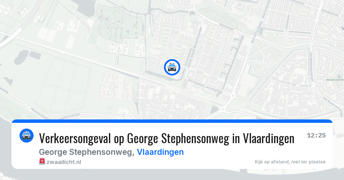 Verkeersongeval op George Stephensonweg in Vlaardingen — 14 aug 2026