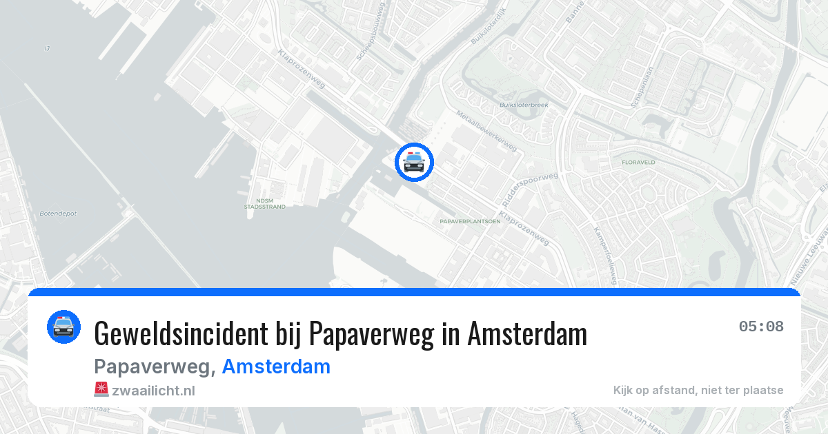 Geweldsincident bij Papaverweg in Amsterdam — 3 aug 2026