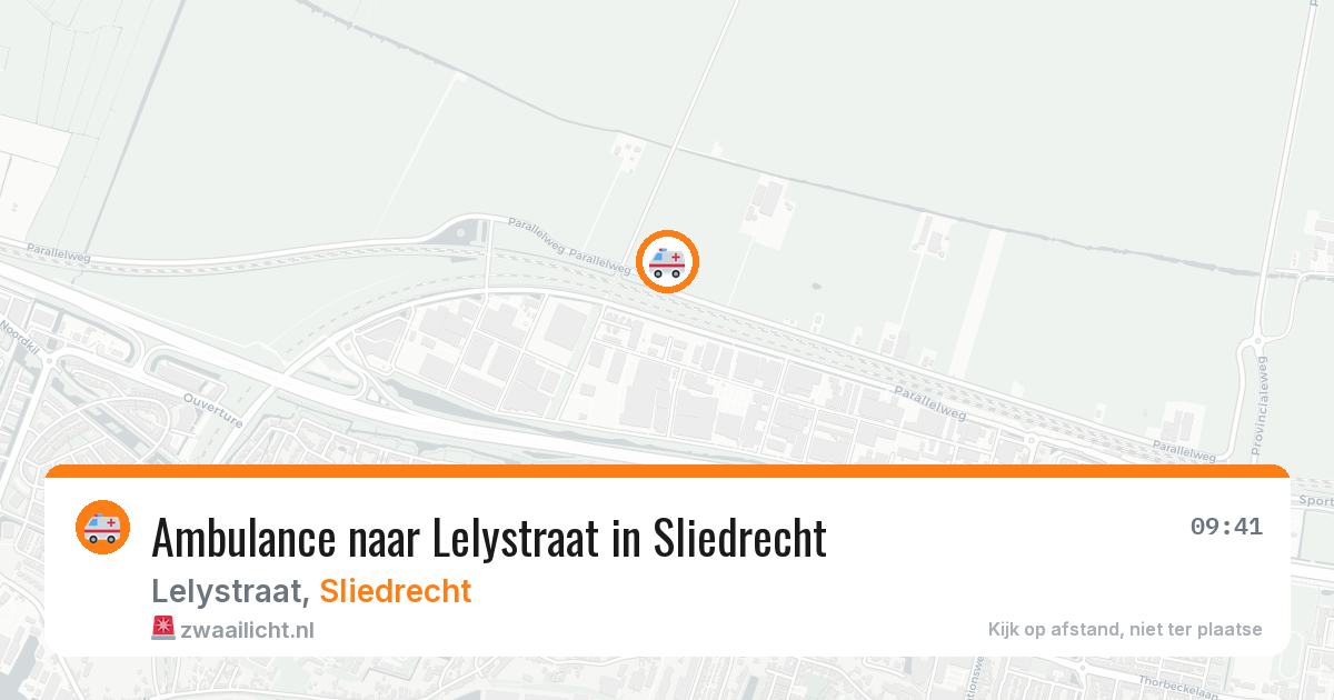 Ambulance naar Lelystraat in Sliedrecht — 26 jun 2026