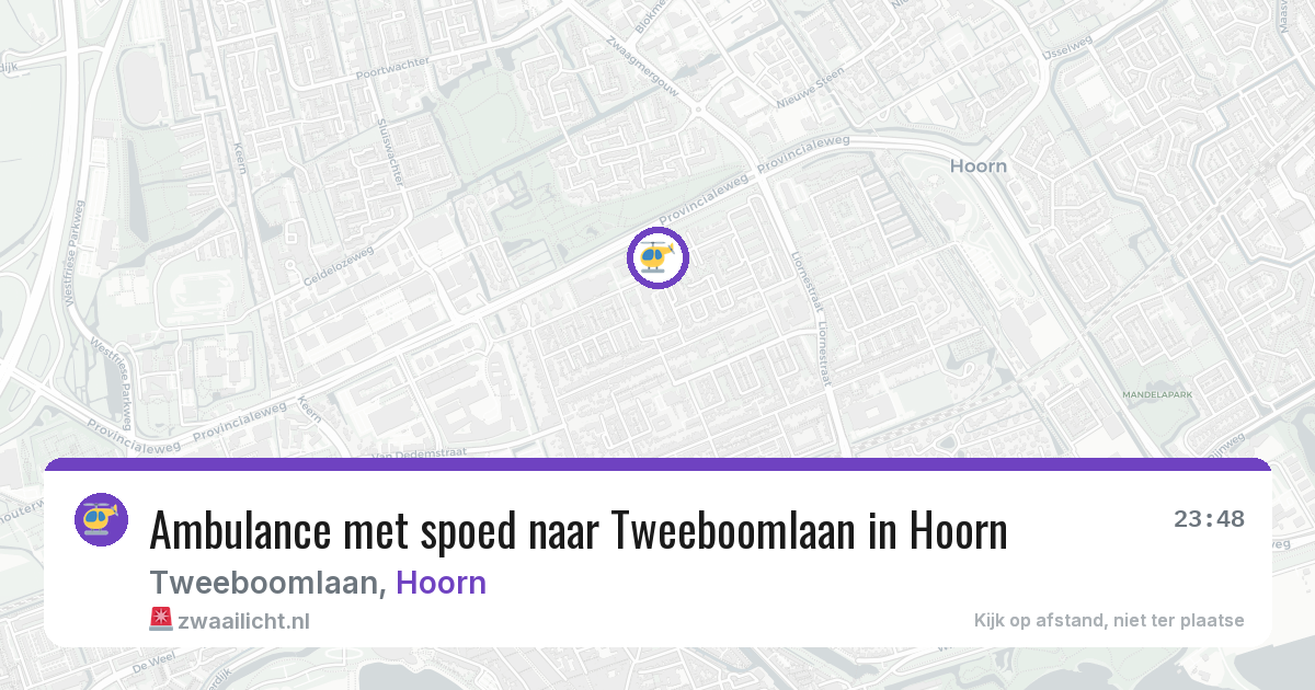 Ambulance met spoed naar Tweeboomlaan in Hoorn — 15 jul 2026