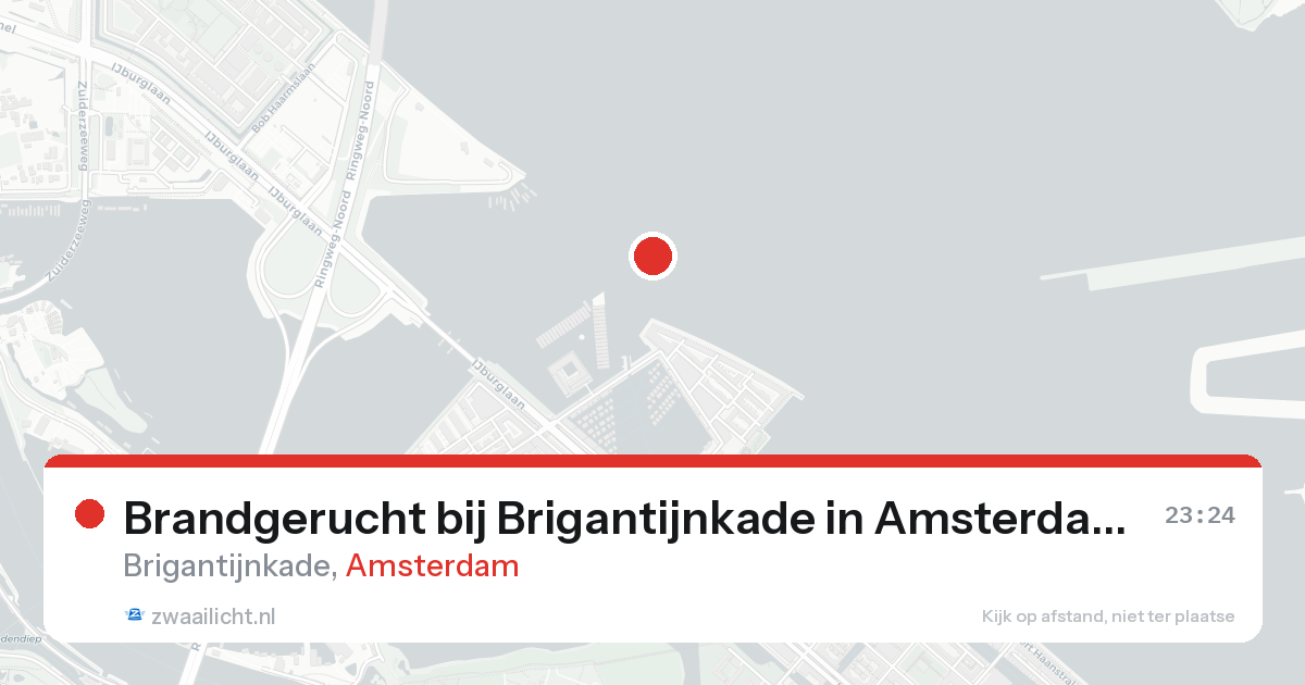 Brandgerucht bij Brigantijnkade in Amsterdam — 18 jun 2026