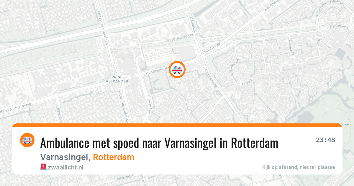 Ambulance met spoed naar Varnasingel in Rotterdam — 10 aug 2026