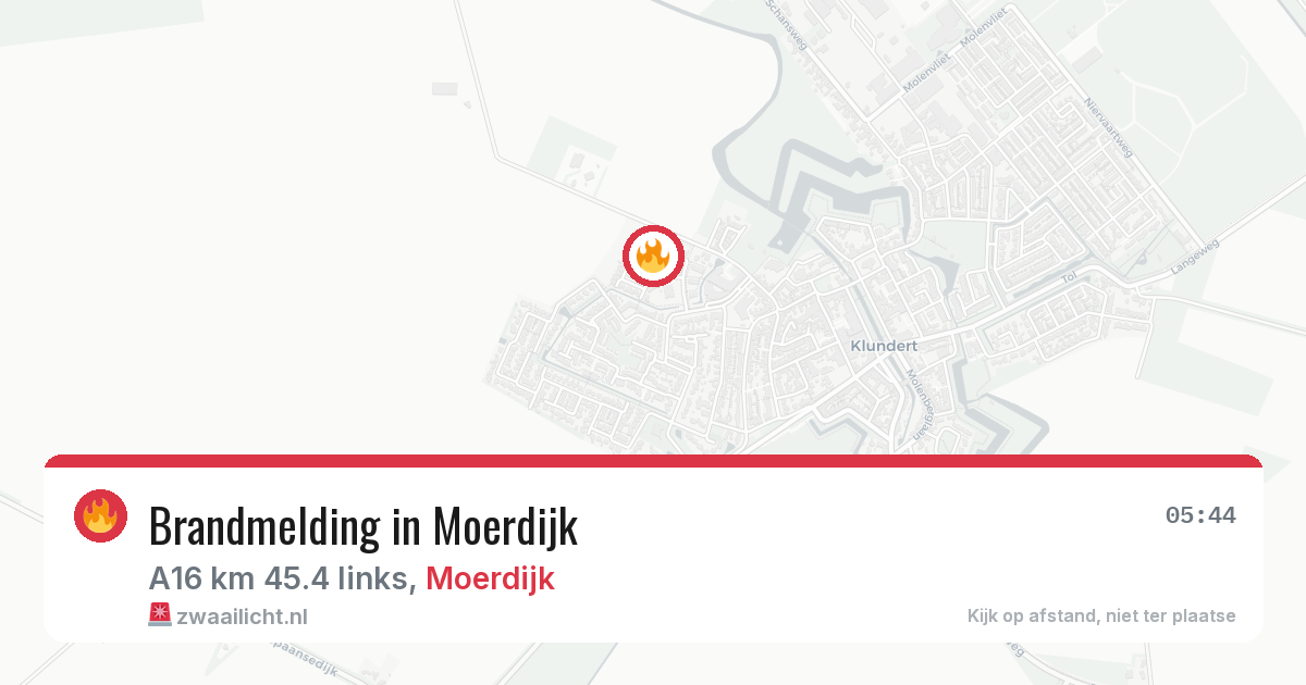 Brandmelding in Moerdijk — 27 jul 2026