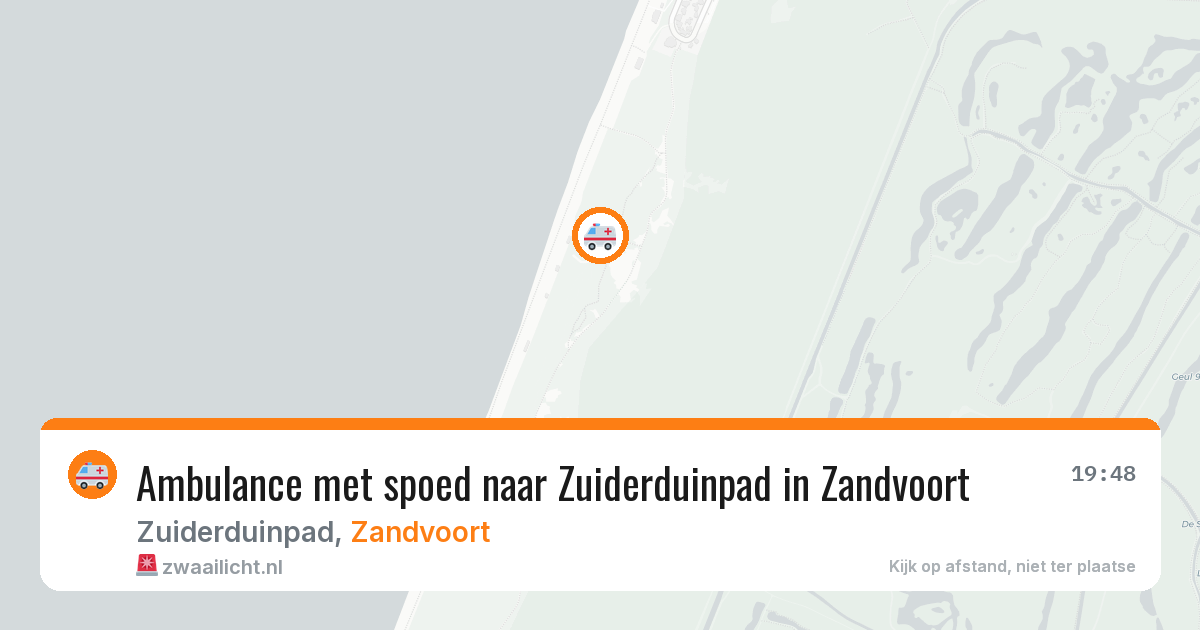 Ambulance met spoed naar Zuiderduinpad in Zandvoort — 29 jul 2026
