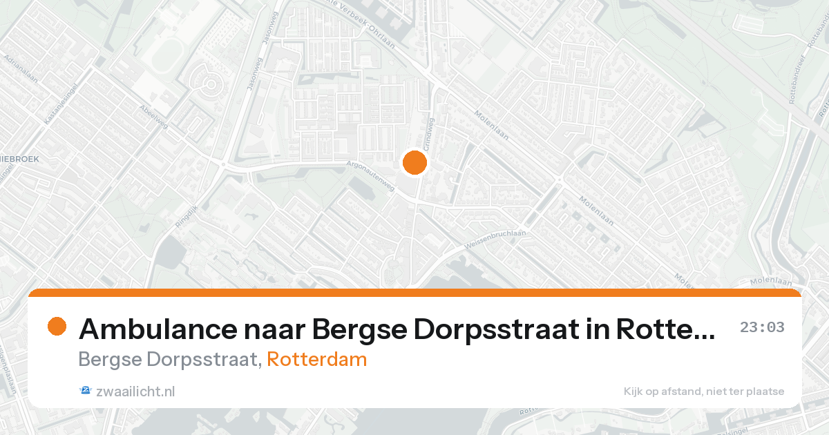 Ambulance naar Bergse Dorpsstraat in Rotterdam — 9 jul 2026