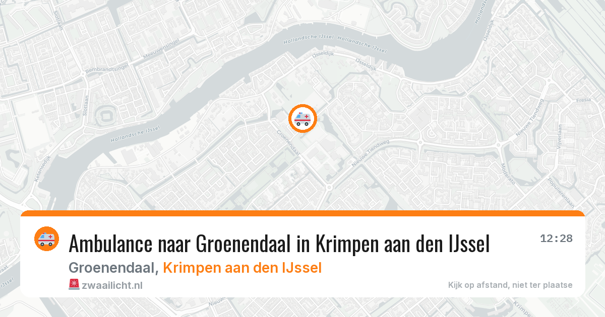Ambulance naar Groenendaal in Krimpen aan den IJssel — 15 jun 2026