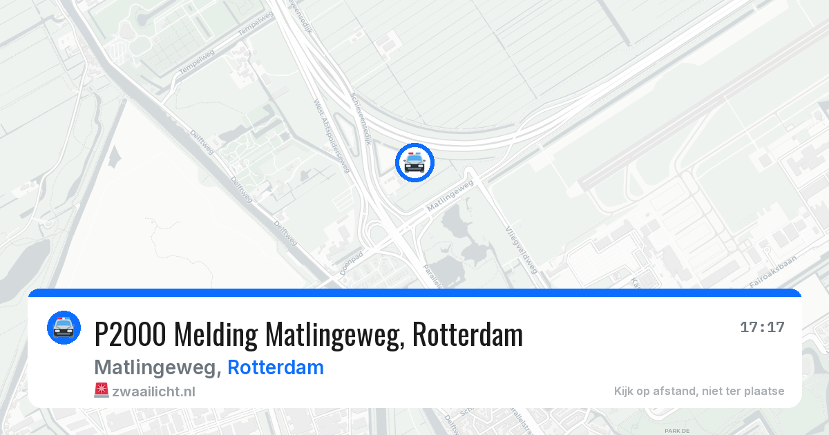 P2000 Melding Matlingeweg, Rotterdam — 27 apr 2026