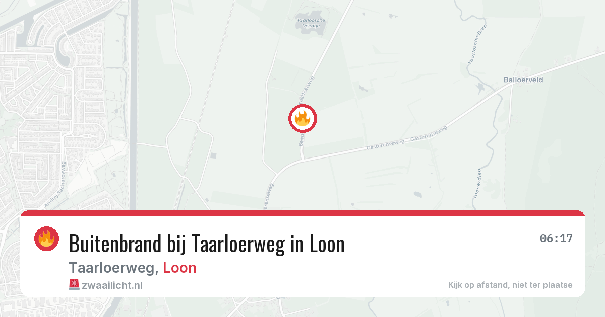 Buitenbrand bij Taarloerweg in Loon — 4 aug 2026